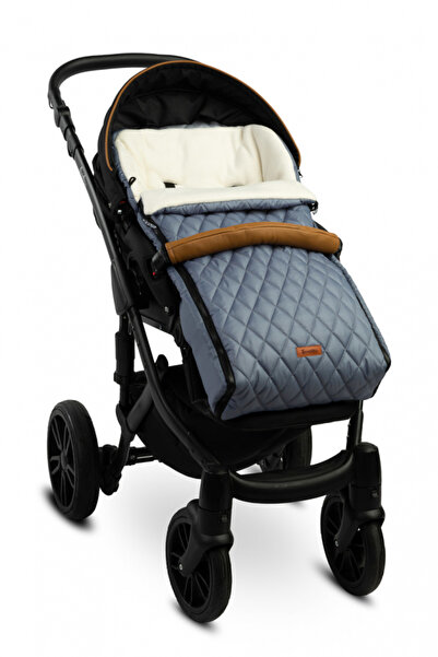 Sensillo Polar Graphite winter bag for stroller/sled, with zipper, waterproof quilted material,