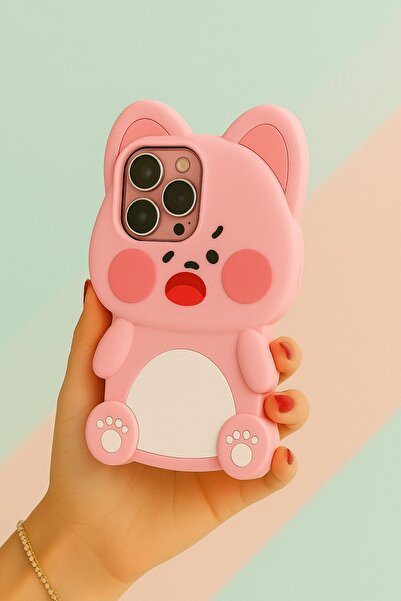 OSG iPhone 14 Pro Max Compatible 3D Cute Animal Character Shock-Absorbing Premium Non-Yellowing Phone Case