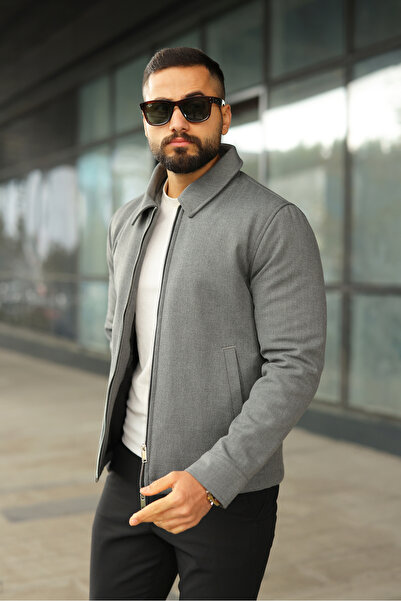 BASEL.CO Slim Fit Basic Double Zipper Lightweight Puffer Jacket