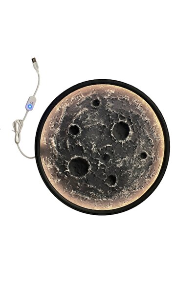 OEM 3D Decorative Moon-shaped Lamp, Warm LED Light, Unique Gift, 30 cm