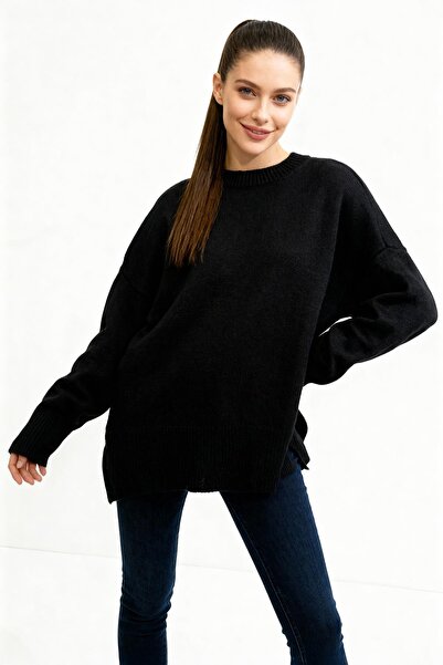 Rays 2450 Bicycle Pedestrian Oversized Sweater Black