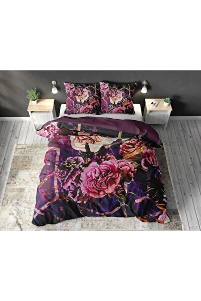 Sleeptime Marise Purple Bedding Set, 100% Microfibre, 200x200/220 cm, Digital Print