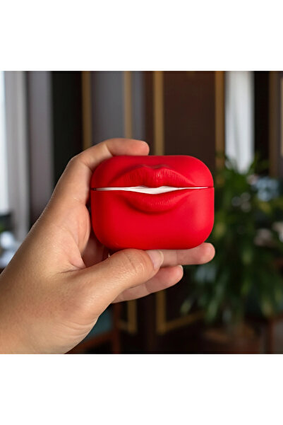 CaseOnn سماعات أبل إيربودز 3. أحمر شفاه نيسيل كاش (Nesil Case) بتأثير منقوش ب...