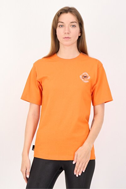 Puma Women Relaxed Fit Short Sleeves Outdoor T-Shirt, Orange