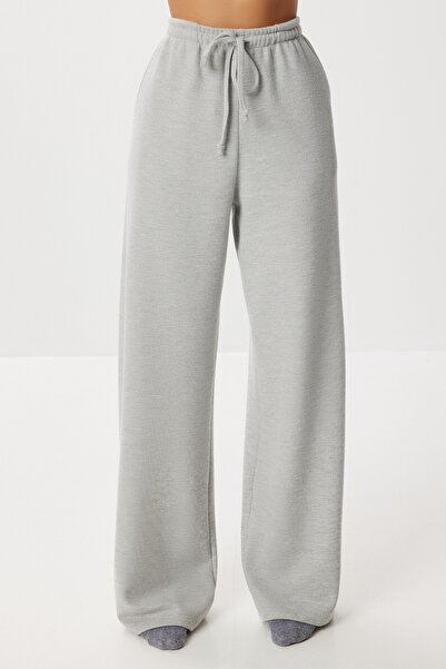 Lovelyİstanbul Very Soft Textured Thessaloniki Sweatpants Lub0063 Gray