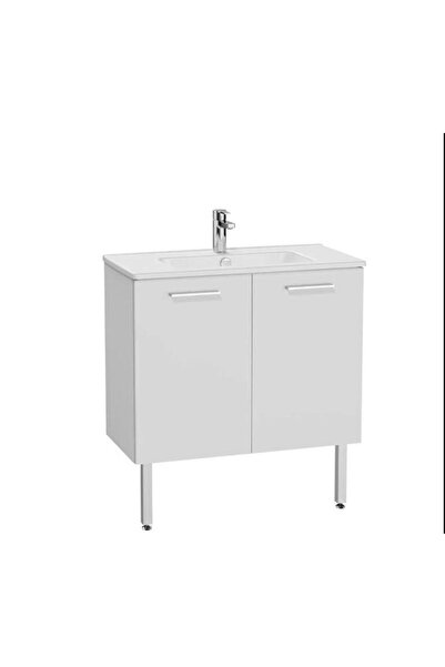 VitrA Mia kapaklı 80 cm Beyaz Alt Banyo Dolabı +Lavabo