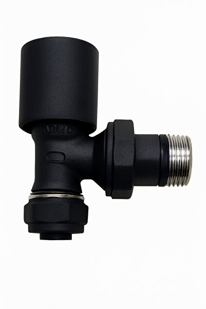 orsell ORSEL Siyah PE-X Köşe Radyatör Vanası 1/2” – Mat Siyah