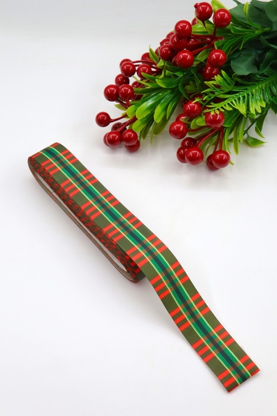 YENİCİ New Year Patterned Ribbon (10 Meters - 2.5cm)