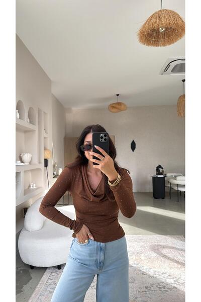 Buket Teke Tan Stone Degaje Blouse