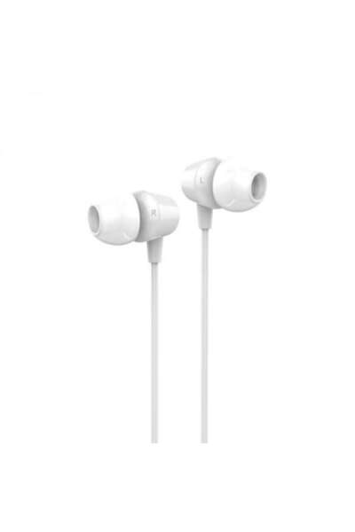 Vidvie Căști stereo universale handsfree cu fir și microfon, albe, mufă de 3,...