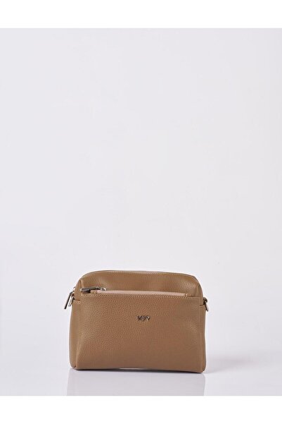 Kayra Shoulder Bag with Logo Mink