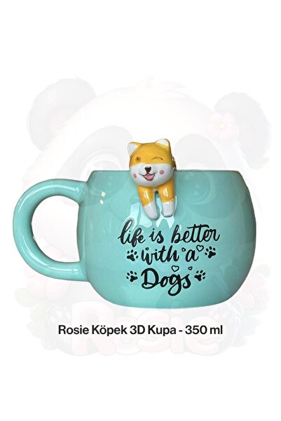 Rosie Köpek Figürlü Seramik Kupa 350 ml