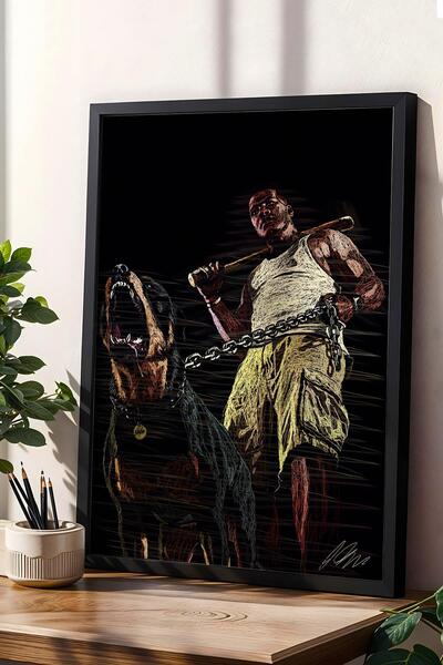 Saturn Pictură înrămată de Franklin Clinton Chop din GTA - Poster estetic Gra...