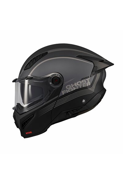 AXXIS Ghostfighter SV Bitone C12 Dark Grey Motosiklet Çene Açılır Kask