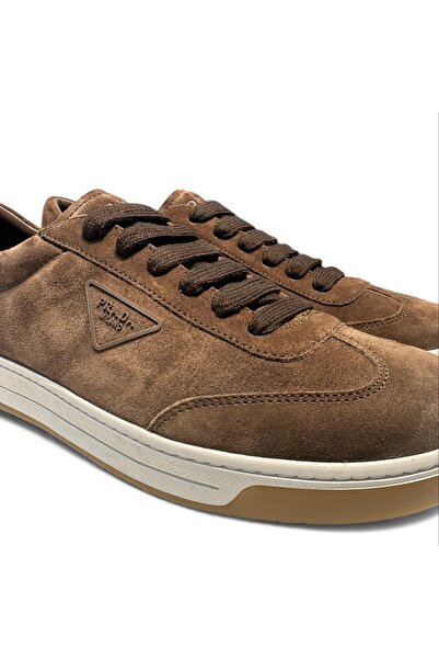Prada Sport Suede Embossed Logo Sneaker