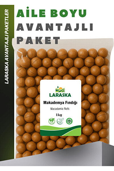 Laraska Kabuklu Kavrulmuş Makademya Fındığı 1kg Macadamia Nuts in Shell