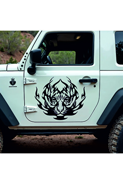 StickITsibiu Tribal Tiger – 4×4 Off-Road Car Sticker – Dimensions 85x72 cm.