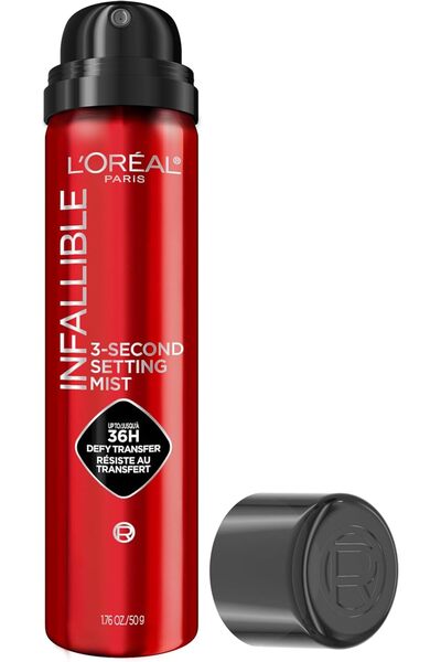 L'Oreal Paris Infallible 3-Second Setting Spray Mist, Microfine Mist for up t...