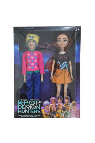OEM Set of 2 K Pop Demon Hunters Dolls (Boy & Girl) 30 cm