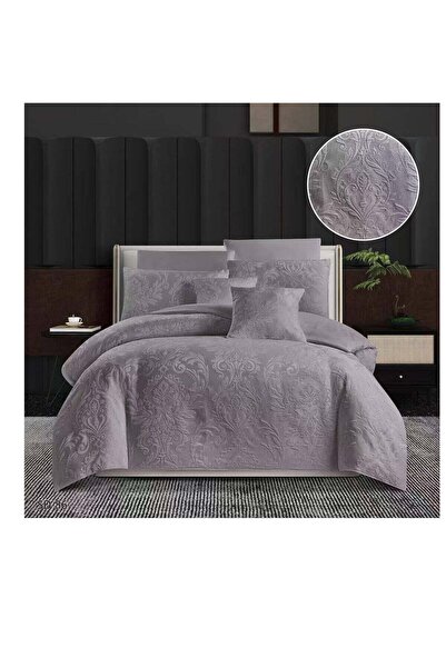 Generic BAIG Comforter Set Tufted Soft & Breathable Microfiber King Size 6pcs Embroidered Textured Bedding S