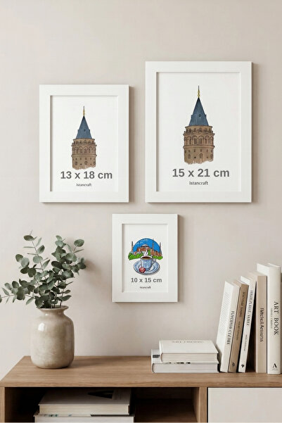 Muhtalif Markalar Set of 3 White Decorative Photo Frames – Polystyrene Frame ...