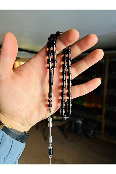 TTS TÜRK TESBİH SANATI Sürmeli Toz Kehribar Kesme Model Tesbih