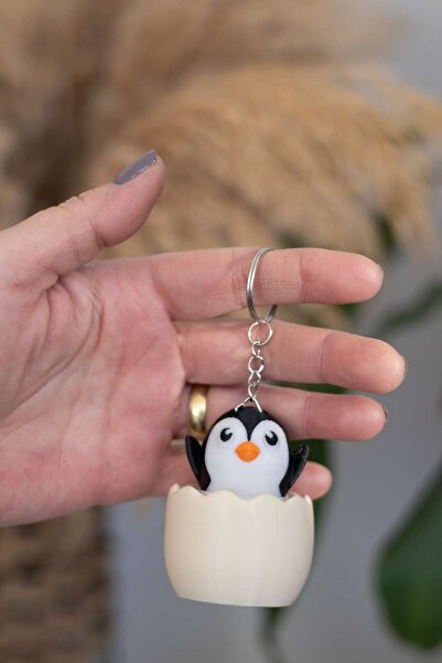 Modello Craft Penguin Egg Clicker Keychain – Cute Bag and Key Ornament with P...