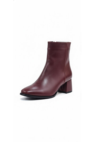 Ustalar Ayakkabı Çanta Burgundy women's high heel boots 203.07.110