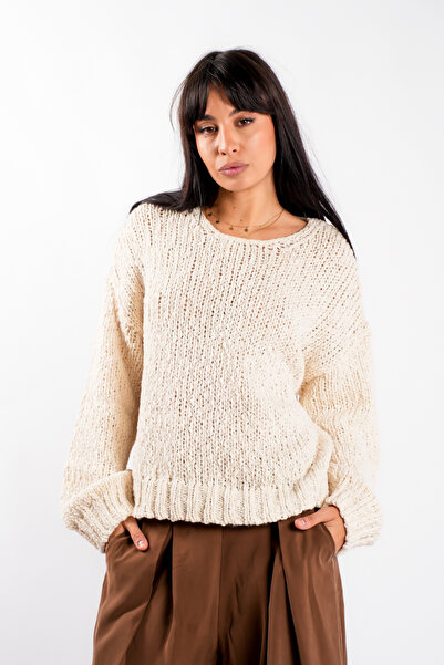 monarh Soft ivory sweater with/without detachable bow