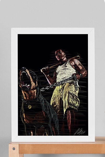 Saturn Pictură înrămată de Franklin Clinton Chop din GTA - Poster estetic Gra...