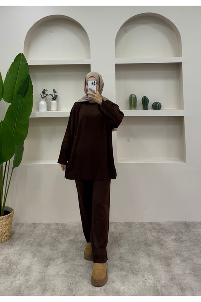 lurex moda DOUBLE SUIT WITH SIDE Slit