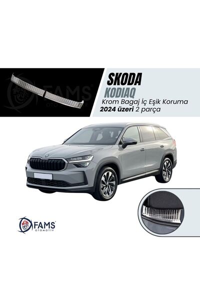 FAMS OTO AKSESUAR Skoda Kodıaq Uyumlu Bagaj İç Eşik Koruma 2 parça 2024 Üzeri...