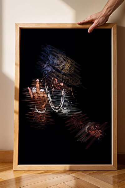 Saturn Tablou înrămat în viitor Rapper Hip Hop - Poster estetic