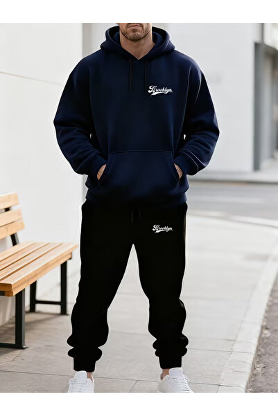 Flaubert Falubert-Men's Printed Etc Oversized Sweatahirt -Sweatpants 2-Piece Set