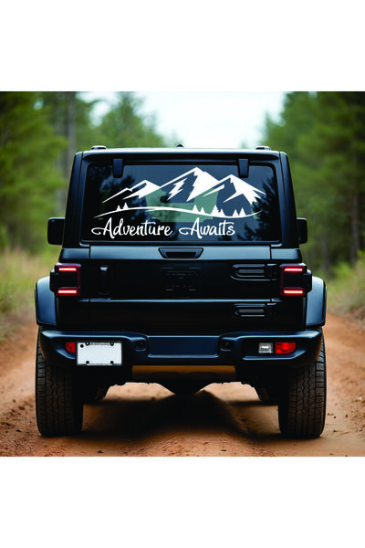 StickITsibiu Adventure Awaits – 4×4 Off-Road Car Sticker – Dimensions 25x14.5 cm.