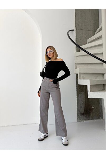 Your Shine PANTALONE OD LANA SA VISOKIM STRUKOM I ŠIROKIM NOŽICAMA