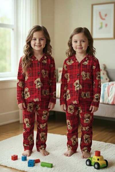 NiCe İç Giyim Costum de pijama pentru fete, din piele intoarsa subtire, in ca...