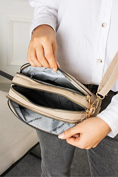 Sanmorris Women's Sand Multi-Eyelet Crossbody Shoulder Bag