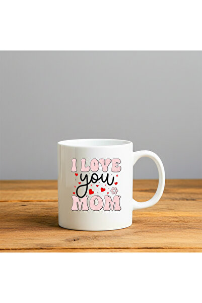 Finka Dekor أحبك يا أمي مطبوع - كوب سيراميك هدية