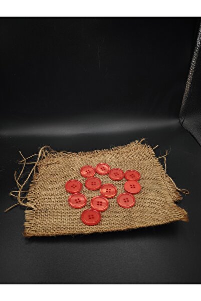 NESGO MODA مجموعة أزرار حمراء كبيرة الحجم 12 قطعة 22.9 ملم 36 حجمًا