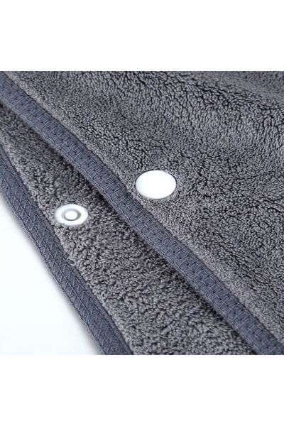 Reiashn Jumana bathrobe with buttons, size M, gray color