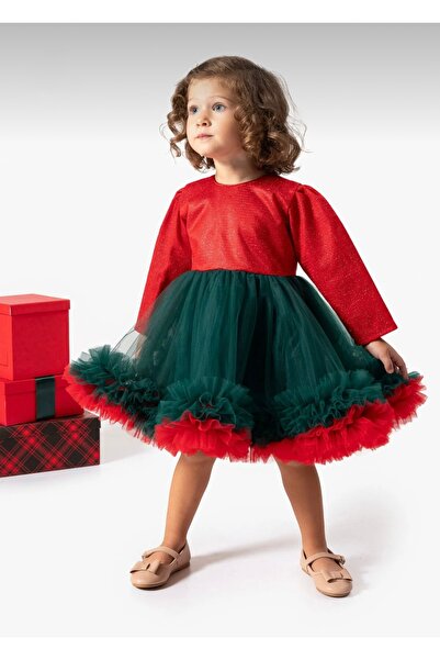 Yollo Kids فستان بناتي لمّاع تنورة توتو علوية