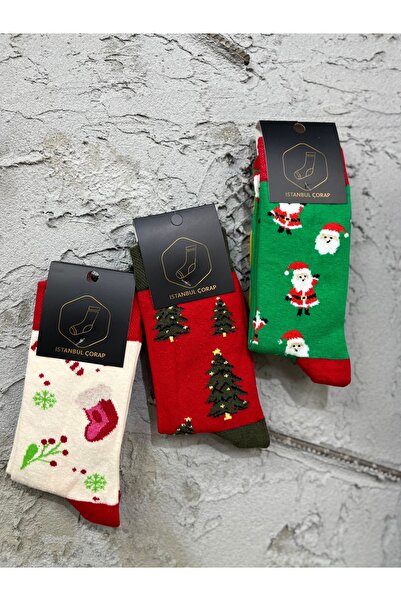 İstanbul Çorap New Year's Unisex Socks Set of 3