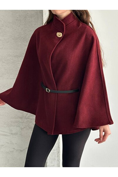 asur boutique Asur Boutique Women's Imported Cashmere Belted Poncho Standard Size 36-40