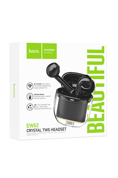 Hoco Casti Wireless (EW52), Casti Wireless, Ear Buds, BT 5.3, 180h StandBy, 3...