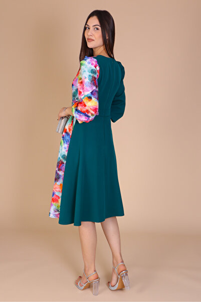 Ella Collection Midi Dress, Office, with Printed