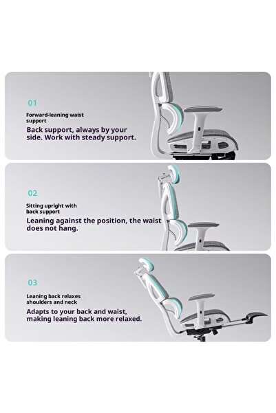 None Ultimate Ergonomic Mesh Office Chair: 4D Lumbar, 6D Headrest, 3D Seat, Footrest & Quiet Casters