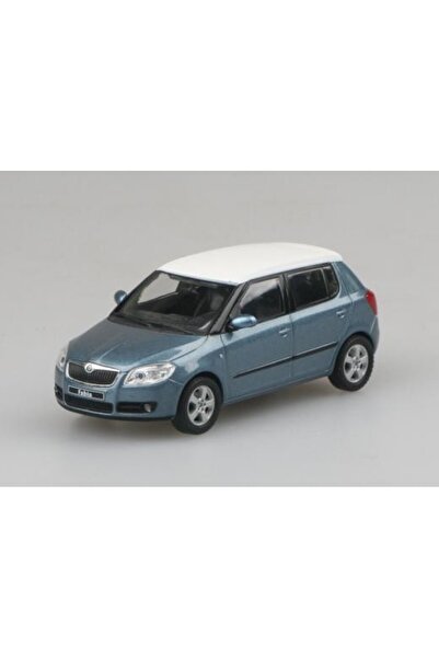 Abrex Macheta auto, Skoda Fabia II - Gri satinat metalic cu acoperiș alb 1:43