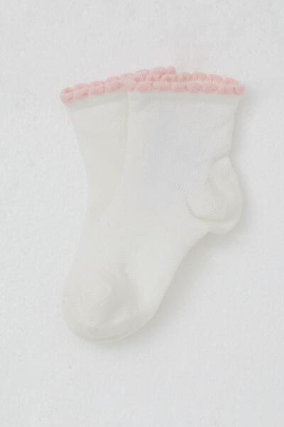 Katamino Girl's Socks Basic 1-6 Years, Ecru
