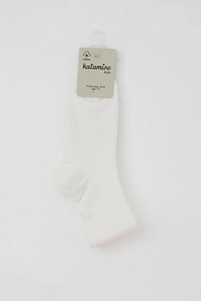 Katamino Girl's Socks Basic 7-16 Years, Ecru